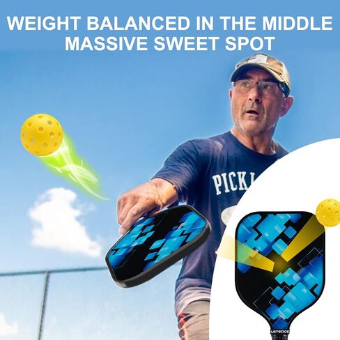 Pickleball Paddles, USAPA Standard Pickleball Paddles Set of 2 or 4, Pickleball Set with 4 or 2 Pickleball Racquets, 4 Pickleball Balls, 1 Portable Carry Bag, Pickle Ball Set for Women Men in Saudi Arabia