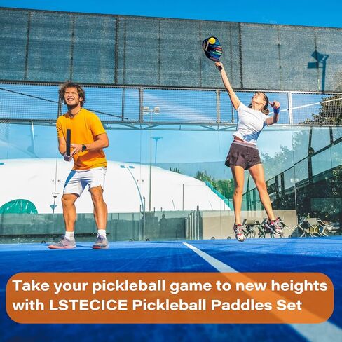Pickleball Paddles, USAPA Standard Pickleball Paddles Set of 2 or 4, Pickleball Set with 4 or 2 Pickleball Racquets, 4 Pickleball Balls, 1 Portable Carry Bag, Pickle Ball Set for Women Men in Saudi Arabia