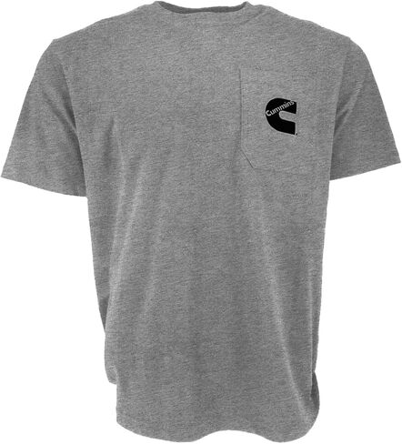 Cummins Men's T-Shirt Short Sleeve Sport Gray Pocket Tee CMN4752 - Small in Saudi Arabia