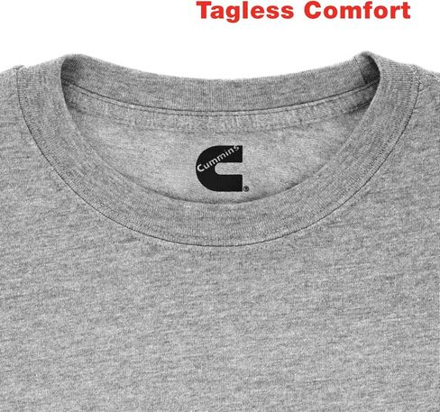 Cummins Men's T-Shirt Short Sleeve Sport Gray Pocket Tee CMN4752 - Small in Saudi Arabia