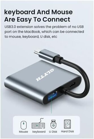 محطة إرساء عالية الأداء لمحول USB-C إلى HDMI المزدوج، تدعم 4K@60 هرتز، وشحن USB-C، ومنفذ USB إضافي لسماعات الرأس ومحركات الأقراص المحمولة، متوافقة مع أجهزة الكمبيوتر المحمولة MAC وWindows. in Kuwait