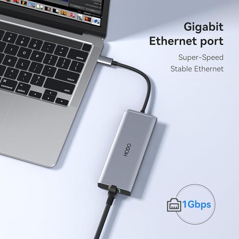 محول USB C HUB مزدوج HDMI لجهاز MacBook Pro Air، محطة إرساء مزدوجة الشاشة، محول USB C متعدد المنافذ Mac Dongle مع 2 HDMI، 3 USB، 100W PD، إيثرنت، وضع ممتد لجهاز MacBook M1 M2 M3/Dell/HP/Lenovo in Kuwait