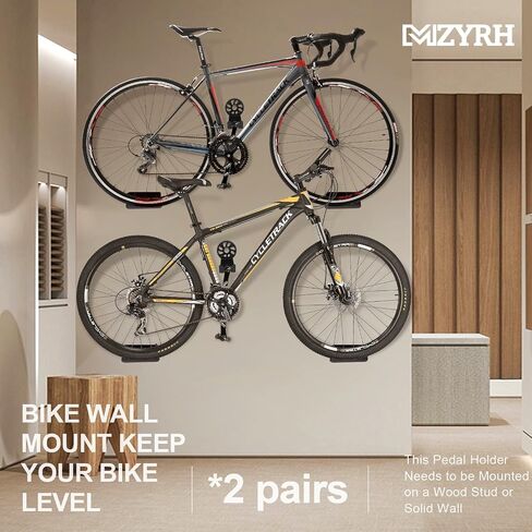 Bike Wall Mount,Bike Pedal Hanger Wall Mount,Indoor Storage Bike Rack for Garage or Home,Heavy Duty Bicycle Hold hooks for Road, Mountain Bikes (1 PACK) in Saudi Arabia
