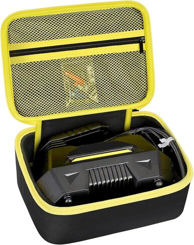 حقيبة قماشية لمضخة الهواء متوافقة مع منفاخ الإطارات وضاغط الهواء المحمول لإطارات السيارات 12 فولت تيار مستمر. علبة تخزين قماشية للمصهرات، وأقماع فوهة الهواء، والمحول، والملحقات (الصندوق فقط) in Kuwait