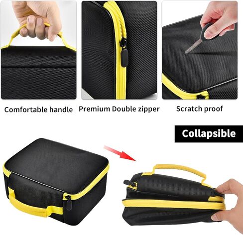 حقيبة قماشية لمضخة الهواء متوافقة مع منفاخ الإطارات وضاغط الهواء المحمول لإطارات السيارات 12 فولت تيار مستمر. علبة تخزين قماشية للمصهرات، وأقماع فوهة الهواء، والمحول، والملحقات (الصندوق فقط) in Kuwait