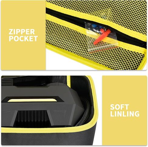 حقيبة قماشية لمضخة الهواء متوافقة مع منفاخ الإطارات وضاغط الهواء المحمول لإطارات السيارات 12 فولت تيار مستمر. علبة تخزين قماشية للمصهرات، وأقماع فوهة الهواء، والمحول، والملحقات (الصندوق فقط) in Kuwait