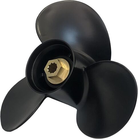 مروحة القارب لـ Mercury Outboard 9.9HP/15HP (4 شوط Bigfoot)، 20HP/25 HP (2 شوط) 10 أسنان خددية 10 3/8 × 13 /مروحة خارجية لمحرك Mercury SeaPro/Marathon 25 HP 48-19640A40 in Kuwait