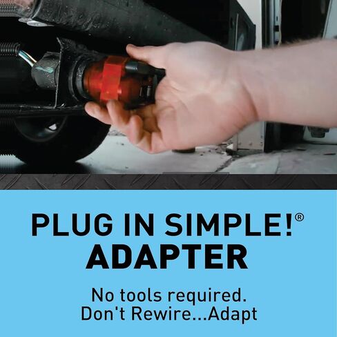 هوبكنز Towing Solutions 47585 7 RV Blade إلى 6 أقطاب مستديرة و4 محول Nite-Glow مسطح in Kuwait