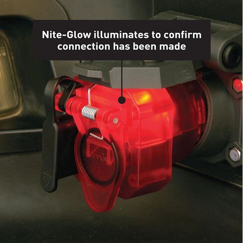 هوبكنز Towing Solutions 47585 7 RV Blade إلى 6 أقطاب مستديرة و4 محول Nite-Glow مسطح in Kuwait