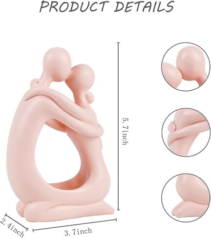 Cute Pen Holder for Desk Women Office Supplies Pencil Organizer Decor Desk Accessories Small School Hug Thinker Statue and Sculptures Resin Home Decor for Work (Gold) in Kuwait