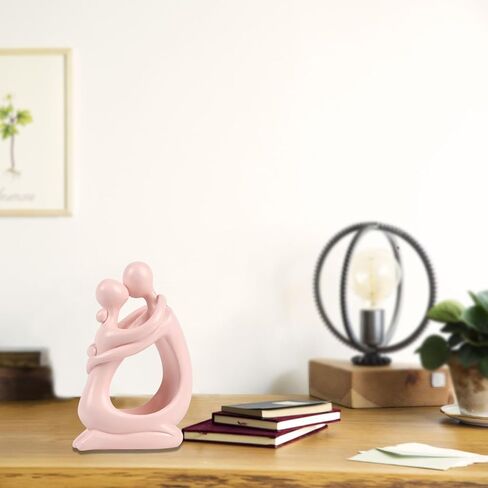 Cute Pen Holder for Desk Women Office Supplies Pencil Organizer Decor Desk Accessories Small School Hug Thinker Statue and Sculptures Resin Home Decor for Work (Gold) in Kuwait