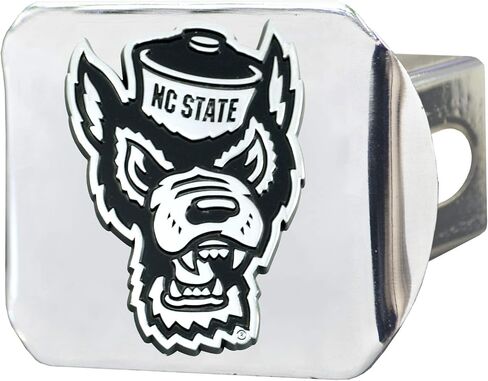 NCAA Chrome Metal Hitch Cover by FANMATS - Unique 3D Chrome Team Logo Molded Design – Easy Installation on Truck, SUV, Car, ATV - Gift for Student/Alumni/Fan in Saudi Arabia