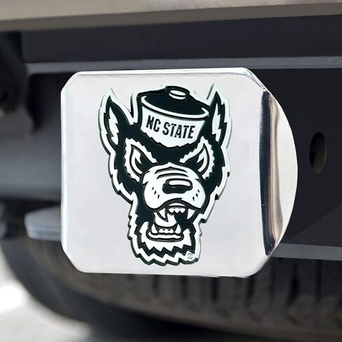 NCAA Chrome Metal Hitch Cover by FANMATS - Unique 3D Chrome Team Logo Molded Design – Easy Installation on Truck, SUV, Car, ATV - Gift for Student/Alumni/Fan in Saudi Arabia