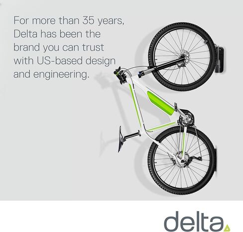 حامل دوار للدراجة على الحائط بواسطة Delta Cycle - يتأرجح حامل دراجة المرآب 90 درجة لمزيد من المساحة الأرضية - شماعة حائط الدراجة مع صينية الإطارات الخلفية - حامل الدراجة العمودي يحمل أي دراجة يصل وزنها إلى 40 رطلاً in Kuwait