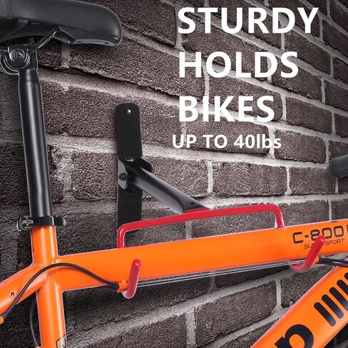2pcs Bike Wall Mount Hanger Bike Indoor Storage Rack, Foldable Bicycle Hook for Garage Bicycle Wall Holder in Kuwait