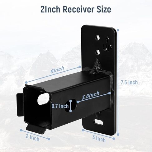 حامل للدراجة مثبت على الحائط مقاس 5 سم لتخزين الدراجة، منظم جراج معلق لحامل البضائع، سهل الحمل، آمن وقوي، جهاز استقبال للتعليق على الحائط باللون الأسود in Kuwait