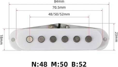 Alnico 5 Strat Pickup Single Coil Pickups Set SSS for Stratocaster Electric Guitar Replacement Part (White) in Kuwait