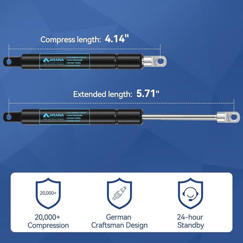10 بوصة 45 N/10 LB دعامات الغاز الدعامات الصدمات لخزانة ألعاب صندوق الأدوات غطاء المفصلي يدعم الرفع قطعتين ARANA (9.69 بوصة ممتدة، وزن الدعم المناسب 8-11 رطل!) in Kuwait