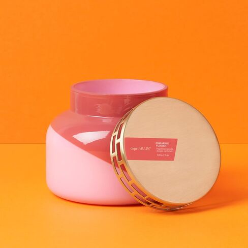 شمعة كابري بلو فولكانو - شمعة برطمان مميزة مزدوجة اللون - شمعة الصويا الفاخرة للعلاج العطري - شمعة معطرة بالحمضيات السكرية (19 أونصة) in Kuwait