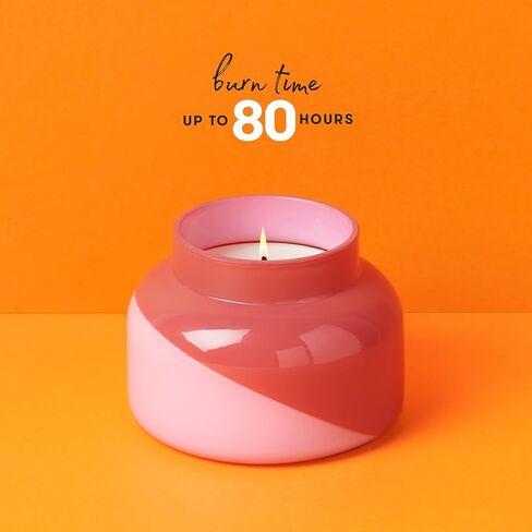 شمعة كابري بلو فولكانو - شمعة برطمان مميزة مزدوجة اللون - شمعة الصويا الفاخرة للعلاج العطري - شمعة معطرة بالحمضيات السكرية (19 أونصة) in Kuwait