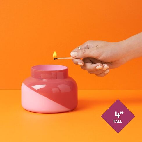 شمعة كابري بلو فولكانو - شمعة برطمان مميزة مزدوجة اللون - شمعة الصويا الفاخرة للعلاج العطري - شمعة معطرة بالحمضيات السكرية (19 أونصة) in Kuwait