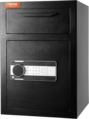 VEVOR 1.7 Cub Depository Safe, Deposit Safe with Drop Slot, Electronic Code Lock and 2 Emergency Keys, 13.77''x11.81''x17.71'' Business Drop Slot Safe for Cash, Mail in Home, Hotel, Office in Saudi Arabia