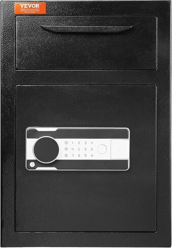 VEVOR 1.7 Cub Depository Safe, Deposit Safe with Drop Slot, Electronic Code Lock and 2 Emergency Keys, 13.77''x11.81''x17.71'' Business Drop Slot Safe for Cash, Mail in Home, Hotel, Office in Saudi Arabia