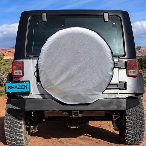 SEAZEN Tire Covers Set of 4, 5 Layer Wheel Covers for RV Trailer Camper Truck Motorhome Auto,Waterproof Sun Rain Frost Snow Protector Aluminum Film,Fit 24" to 26" Tire Diameter in Saudi Arabia