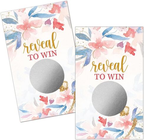 50 Pack Flower Plants Bridal Shower Scratch Off Game Cards for Country Wedding, Bridal Shower, Bridal Lottery Tickets, Wedding Shower Ideas, Baby Showe (Reveal to win) in Kuwait