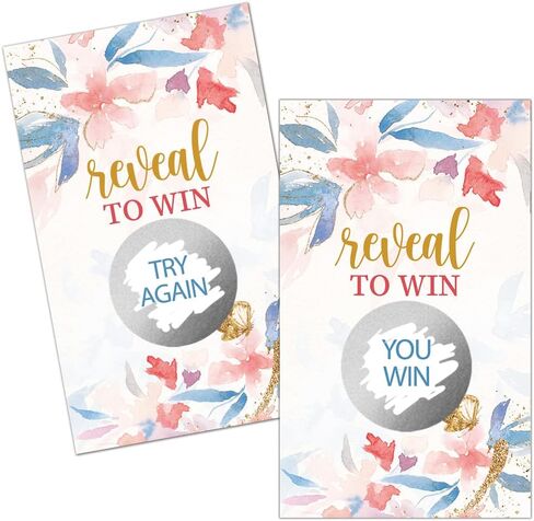 50 Pack Flower Plants Bridal Shower Scratch Off Game Cards for Country Wedding, Bridal Shower, Bridal Lottery Tickets, Wedding Shower Ideas, Baby Showe (Reveal to win) in Kuwait