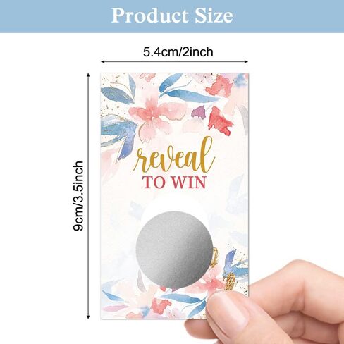50 Pack Flower Plants Bridal Shower Scratch Off Game Cards for Country Wedding, Bridal Shower, Bridal Lottery Tickets, Wedding Shower Ideas, Baby Showe (Reveal to win) in Kuwait