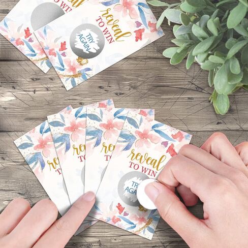 50 Pack Flower Plants Bridal Shower Scratch Off Game Cards for Country Wedding, Bridal Shower, Bridal Lottery Tickets, Wedding Shower Ideas, Baby Showe (Reveal to win) in Kuwait