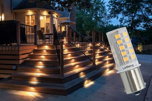 BA15S LED لمبة S8 SC 3W 2700K أبيض دافئ DC حربة قاعدة اتصال واحدة 1156 1141 93 لشاحنة المناظر الطبيعية 12V 24V سيارة RV Camper Marine Boat Trailer Light-6 Pack in Kuwait