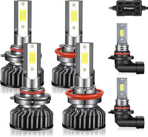 LED Bulbs Combo For 2013-2018 DODGE RAM 1500 2500 3500 Without Projector, 9005 + H11/H9 High/Low Beam + 9145 LED Fog Light Bulbs,6 PCS in Saudi Arabia