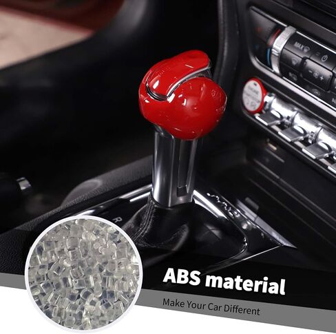 Jimen Compatible with Ford Mustang 2015-2023, 3PCS Gear Shifter Knob Cover Interior Trim Accessories (Carbon Fiber) in Kuwait
