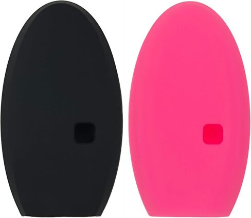 Silicone Rubber Key Fob Cover Compatible with Nissan Altima SR Armada SL Maxima Murano Pathfinder Rogue Titan Versa Sentra (5 Buttons ) (Black Black) in Saudi Arabia