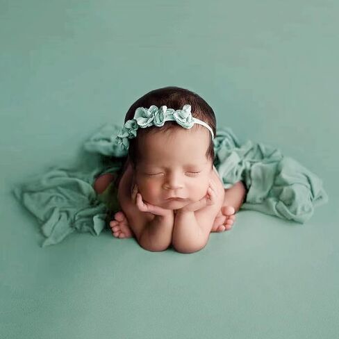 Newborn Photography Props Baby Photo Props Wrap Blanket for Baby Boys Girls(Sage&Blue) in Saudi Arabia