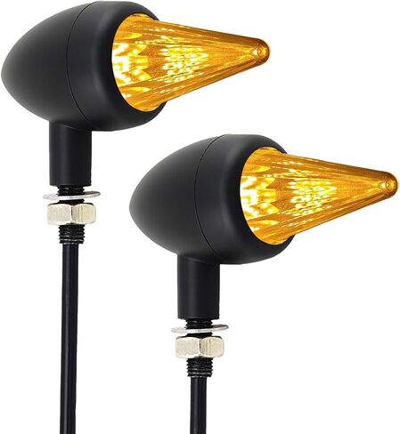 إشارات الانعطاف للدراجات النارية 40 مصباح LED، 2 حزمة، ومضات خلفية مخصصة للفرامل الخلفية للجري، مصابيح خلفية عالمية تناسب سوزوكي ياماها هوندا هارلي دينا بوبر - عدسات مدخنة من الكروم in Kuwait