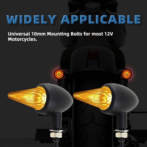 إشارات الانعطاف للدراجات النارية 40 مصباح LED، 2 حزمة، ومضات خلفية مخصصة للفرامل الخلفية للجري، مصابيح خلفية عالمية تناسب سوزوكي ياماها هوندا هارلي دينا بوبر - عدسات مدخنة من الكروم in Kuwait
