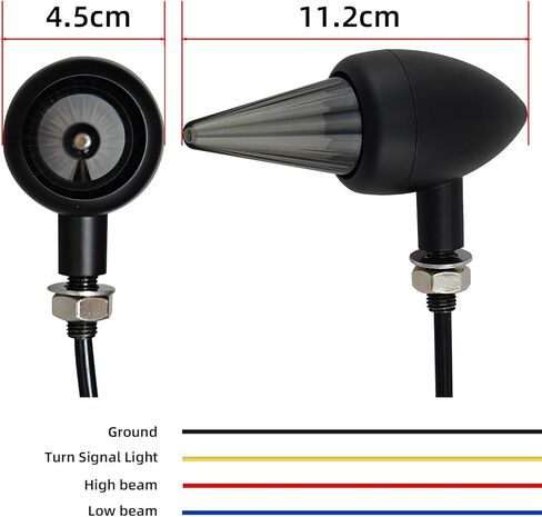 إشارات الانعطاف للدراجات النارية 40 مصباح LED، 2 حزمة، ومضات خلفية مخصصة للفرامل الخلفية للجري، مصابيح خلفية عالمية تناسب سوزوكي ياماها هوندا هارلي دينا بوبر - عدسات مدخنة من الكروم in Kuwait