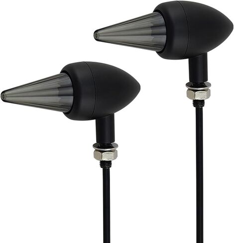 إشارات الانعطاف للدراجات النارية 40 مصباح LED، 2 حزمة، ومضات خلفية مخصصة للفرامل الخلفية للجري، مصابيح خلفية عالمية تناسب سوزوكي ياماها هوندا هارلي دينا بوبر - عدسات مدخنة من الكروم in Kuwait