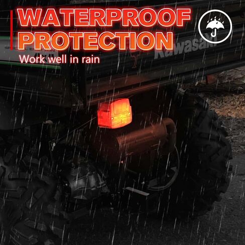 غطاء إضاءة خلفي A & UTV PRO لـ Kawasaki Mule 1990-2020، ملحقات عدسة مصباح إيقاف الفرامل الخلفية، أحمر، استبدال OEM # 23026-1019، أحمر، قطعة واحدة in Saudi Arabia