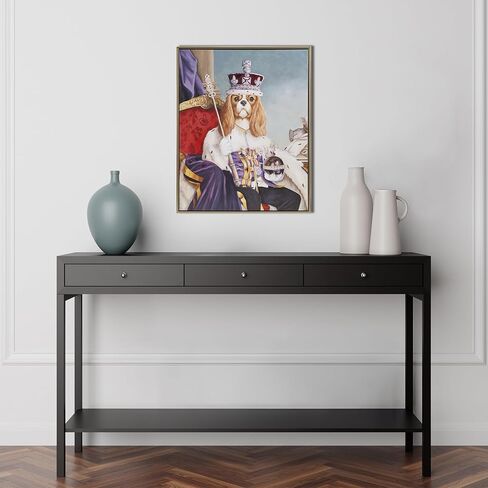 Madison Park Pet Wall Art, Funny Animal Canvas Wall Decor for Bedroom, Printed And Stretched, Framed, Ready To Hang, Classic Parody, Study, Living Room Décor - Bohemian Cat Pet Portrait in Kuwait