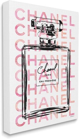 Stupell Industries Glam Perfume Bottle With Words Pink Black, Design by Amanda Greenwood, 16 x 20 in Saudi Arabia