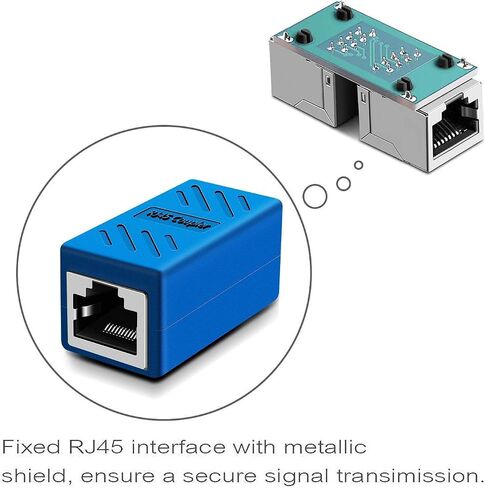 وصلة RJ45، وصلة إيثرنت Cat6 RJ45، موصلات الشبكة لكابل إيثرنت Cat7/Cat6/Cat5e/Cat5 - وصلة كابل الشبكة أنثى إلى أنثى (حزمة زرقاء-5) in Kuwait