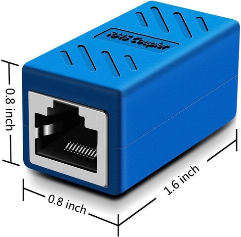 وصلة RJ45، وصلة إيثرنت Cat6 RJ45، موصلات الشبكة لكابل إيثرنت Cat7/Cat6/Cat5e/Cat5 - وصلة كابل الشبكة أنثى إلى أنثى (حزمة زرقاء-5) in Kuwait