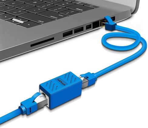 وصلة RJ45، وصلة إيثرنت Cat6 RJ45، موصلات الشبكة لكابل إيثرنت Cat7/Cat6/Cat5e/Cat5 - وصلة كابل الشبكة أنثى إلى أنثى (حزمة زرقاء-5) in Kuwait