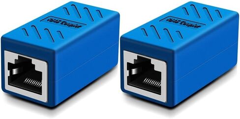 وصلة RJ45، وصلة إيثرنت Cat6 RJ45، موصلات الشبكة لكابل إيثرنت Cat7/Cat6/Cat5e/Cat5 - وصلة كابل الشبكة أنثى إلى أنثى (حزمة زرقاء-5) in Kuwait