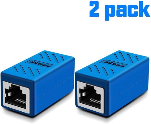 وصلة RJ45، وصلة إيثرنت Cat6 RJ45، موصلات الشبكة لكابل إيثرنت Cat7/Cat6/Cat5e/Cat5 - وصلة كابل الشبكة أنثى إلى أنثى (حزمة زرقاء-5) in Kuwait