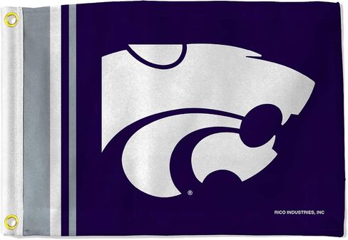 علم المرافق Rico Industries NCAA Stripes - مزدوج الجوانب - رائع للقوارب/عربة الجولف/المنزل إلخ. in Kuwait